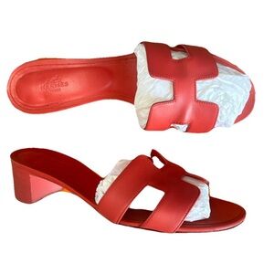 Hermes oasis rouge corazon size 40 leather